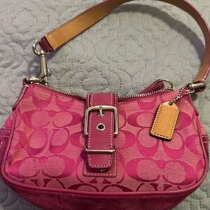 Coach Fuchsia Signature Shoulder Bag